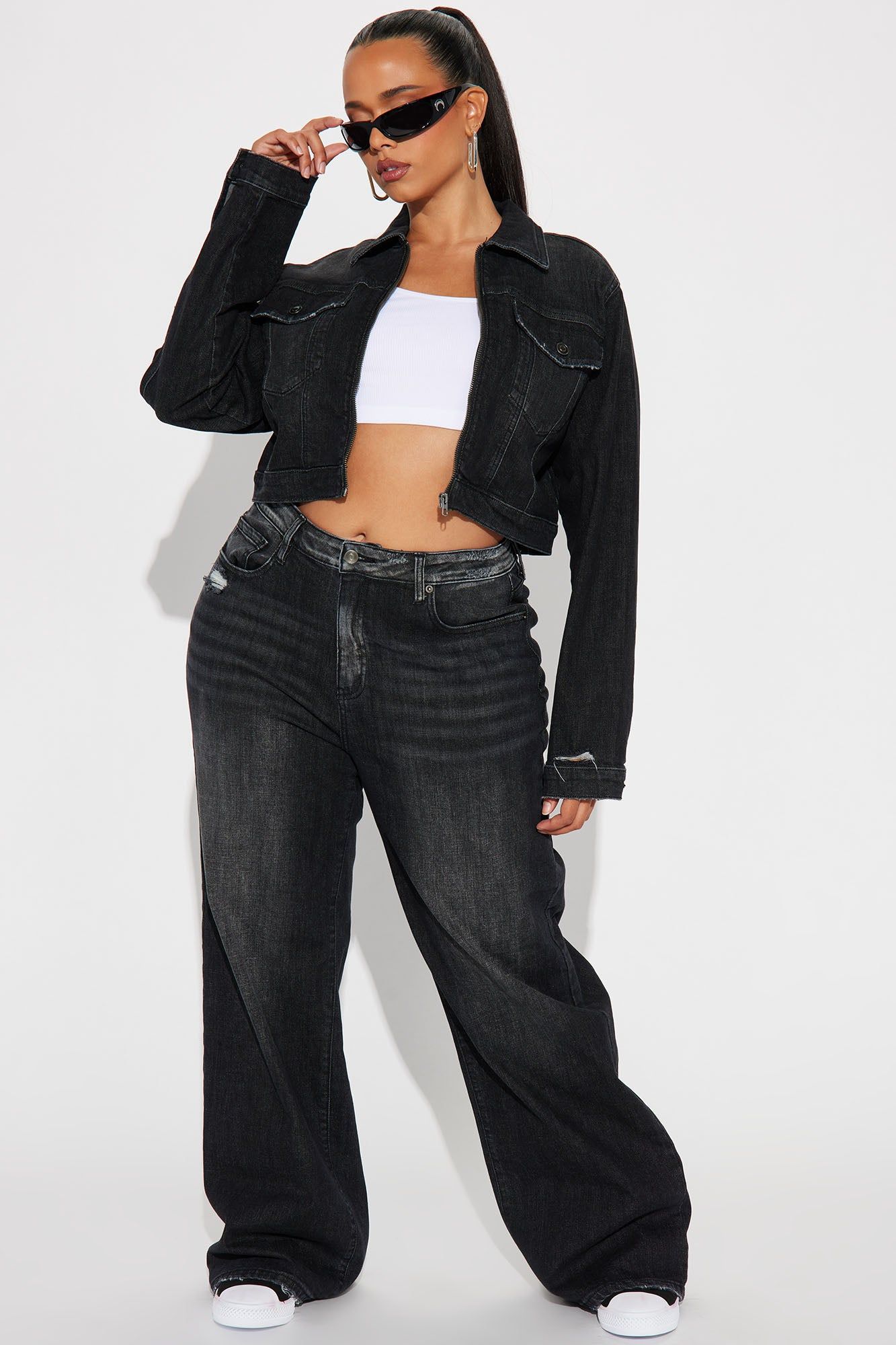 Astrid Stretch Denim Jacket - Black Wash sold by Fashion Nova product image thumbnail 6
