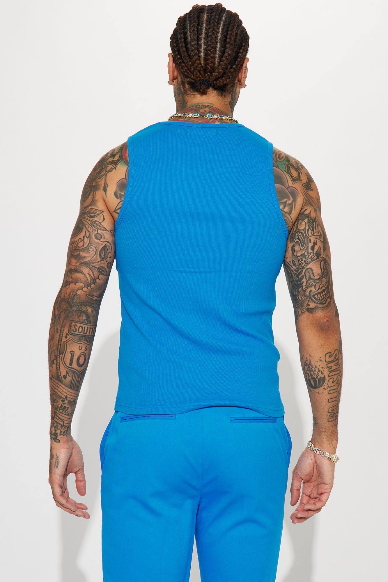 Classic Ribbed Tank Top - Blue sold by Fashion Nova product image thumbnail 3