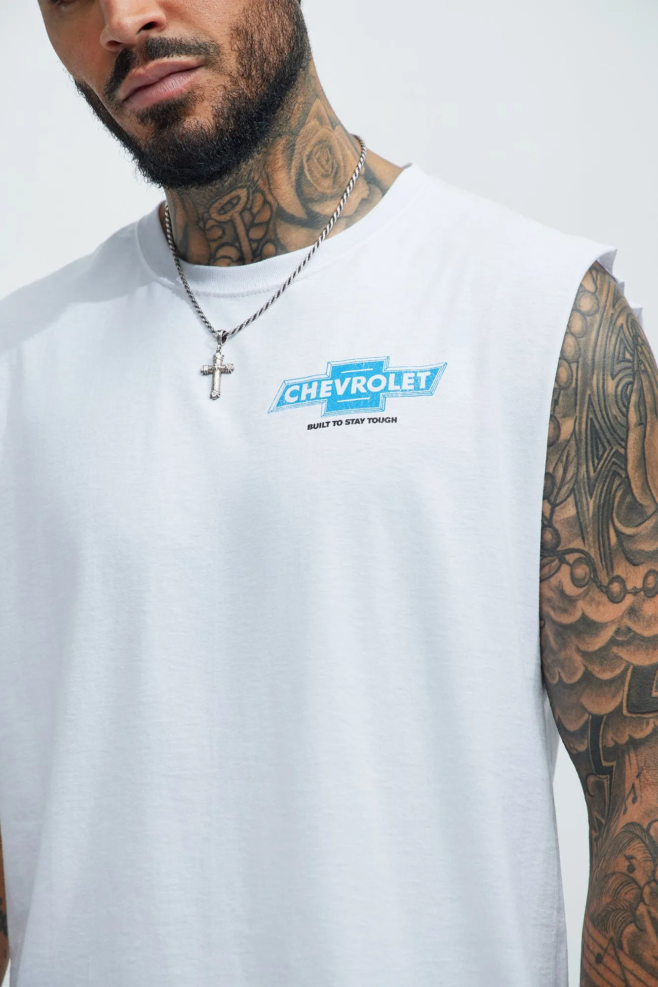 Chevy The Brute Force Sleeveless Tee - White sold by Fashion Nova product image thumbnail 4