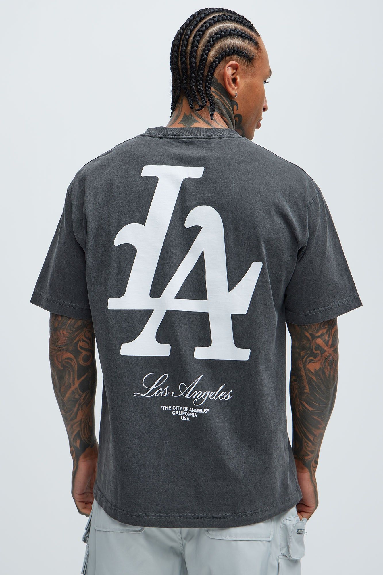 LA Stamp Short Sleeve Tee - Black sold by Fashion Nova product image thumbnail 4