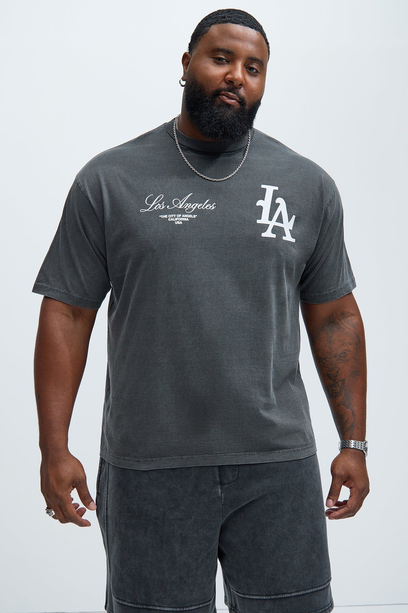 LA Stamp Short Sleeve Tee - Black sold by Fashion Nova product image thumbnail 5