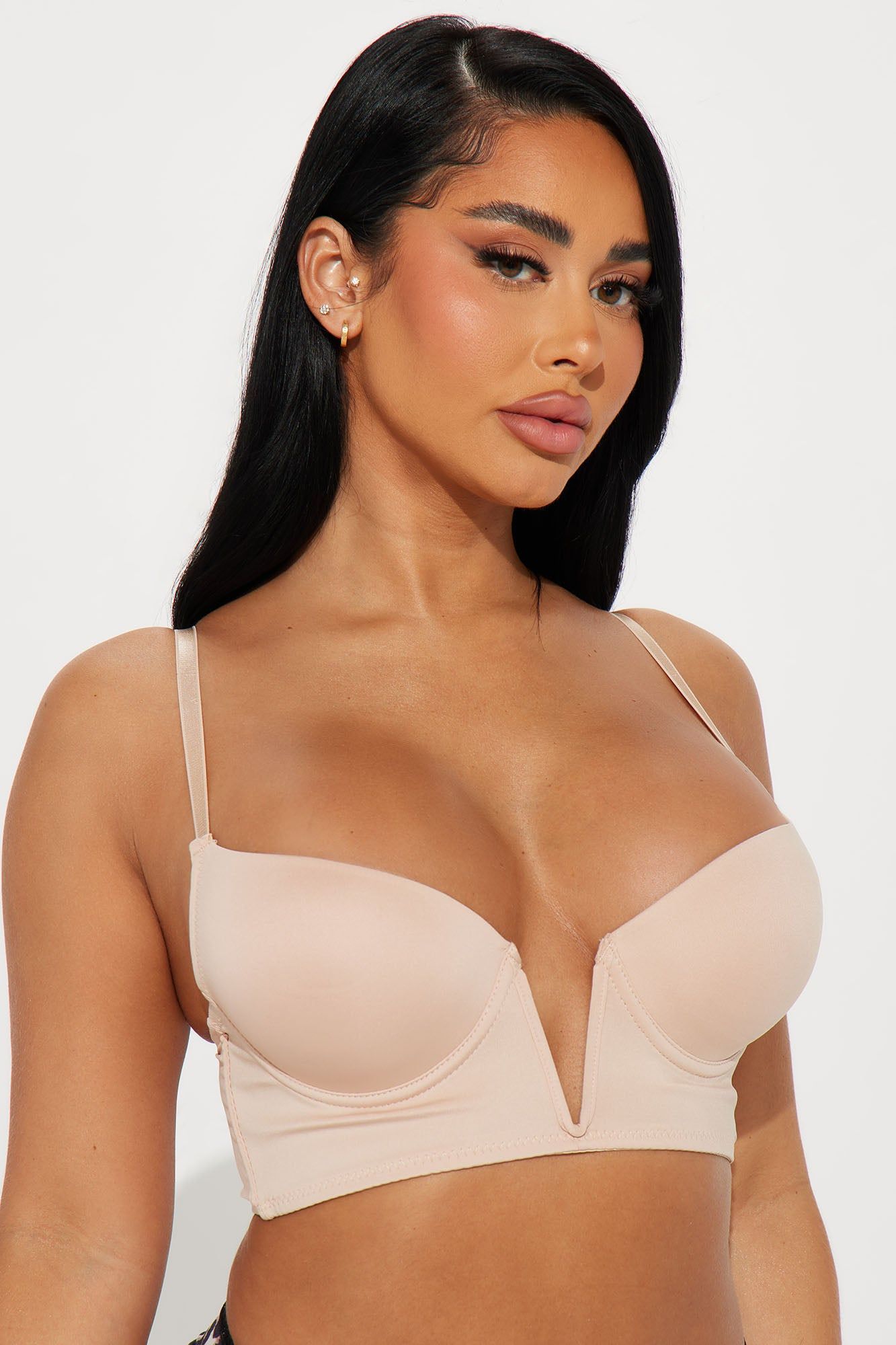 What You Need Longline Plunge Bra - Nude sold by Fashion Nova