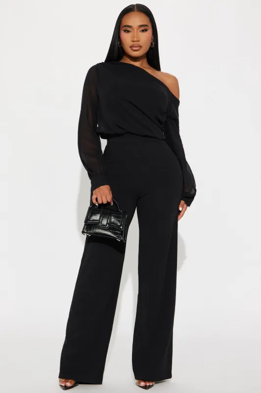 Taking Notice Jumpsuit - Black sold by Fashion Nova