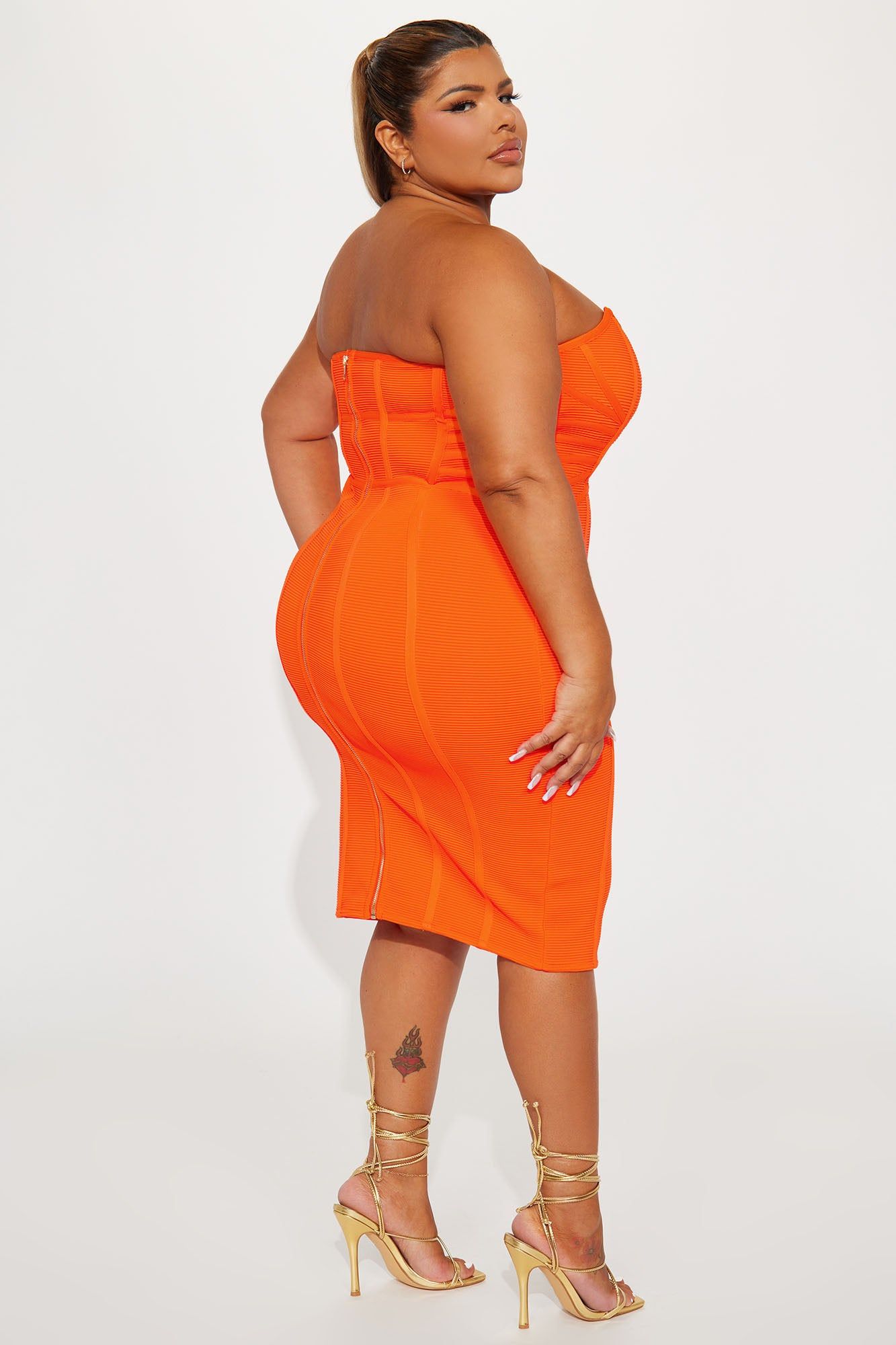 Bangkok Bandage Midi Dress - Orange sold by Fashion Nova product image thumbnail 6