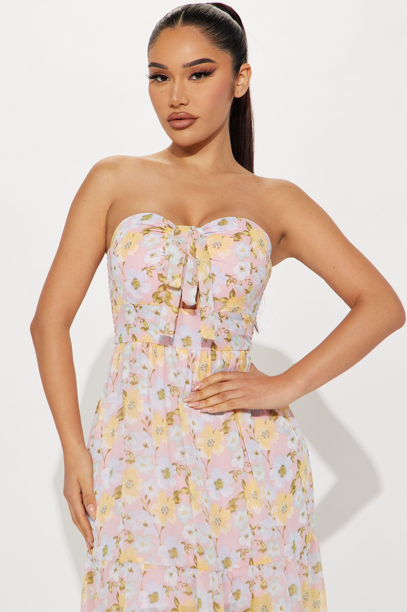 Thoughtful Ventures Floral Maxi Dress - Pink/combo sold by Fashion Nova product image thumbnail 2