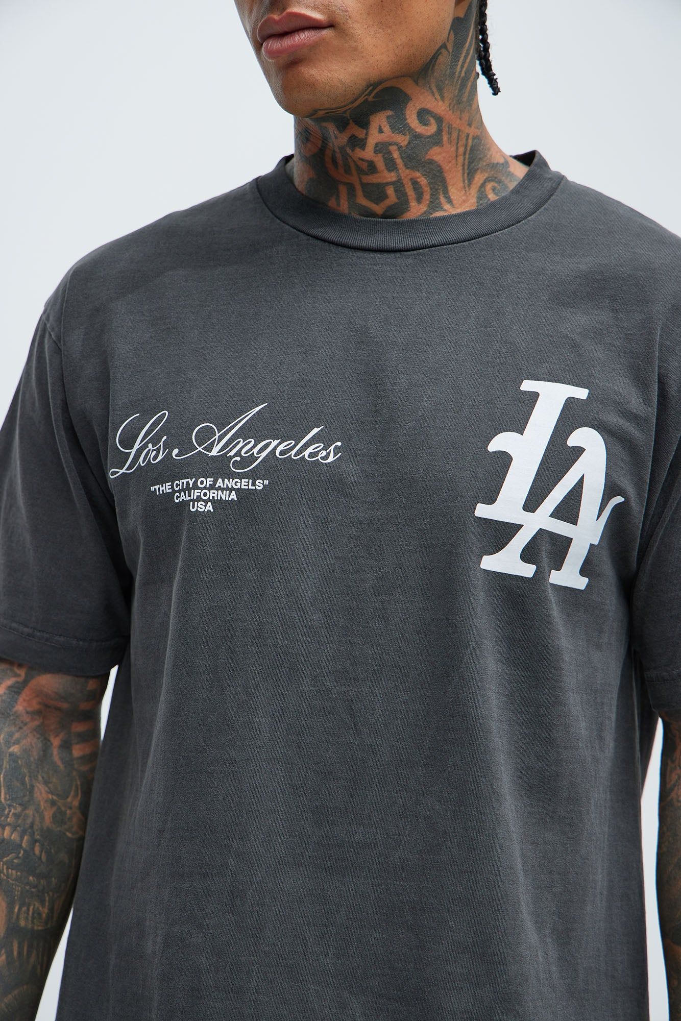 LA Stamp Short Sleeve Tee - Black sold by Fashion Nova product image thumbnail 3