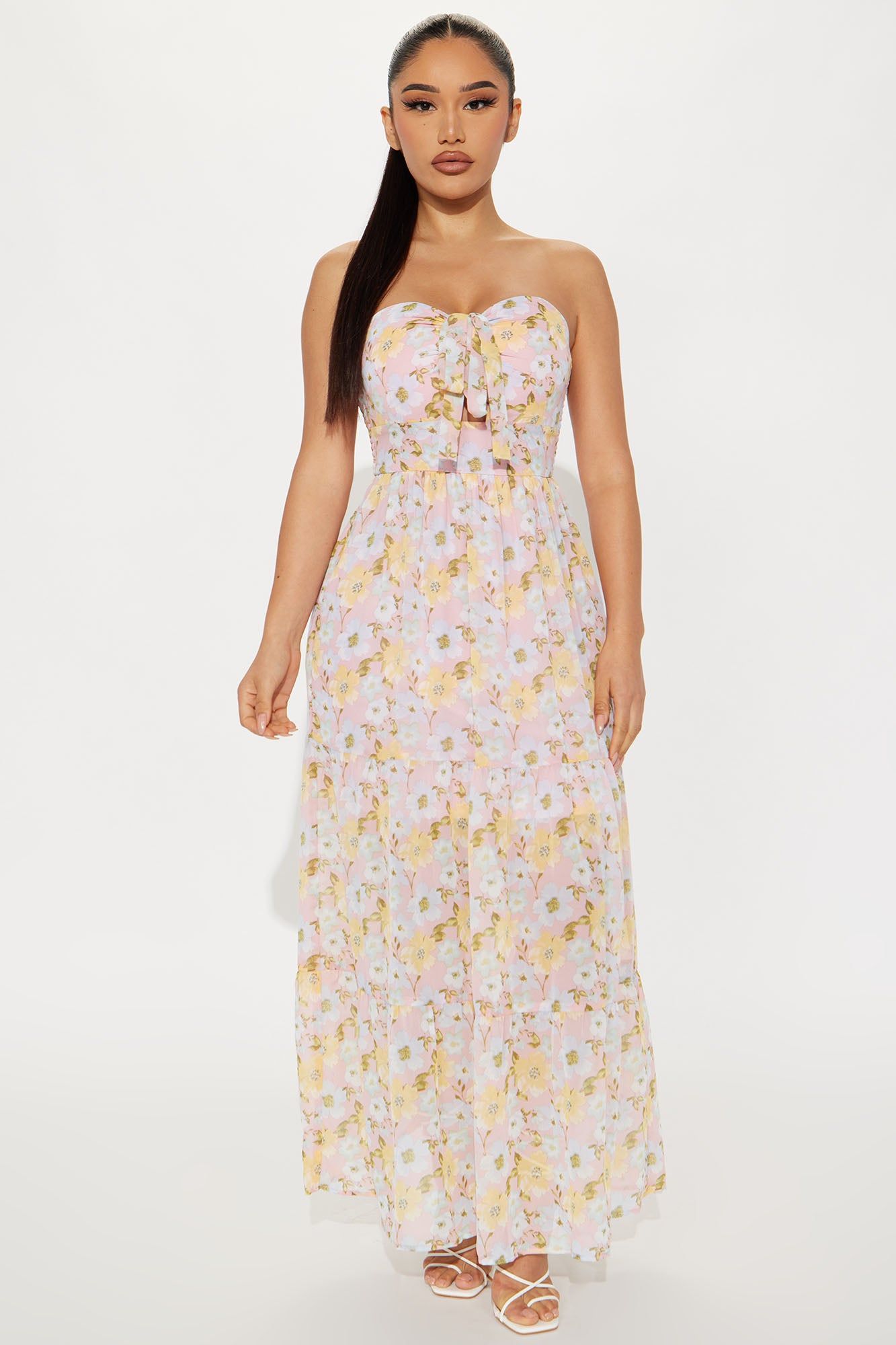 Thoughtful Ventures Floral Maxi Dress - Pink/combo sold by Fashion Nova