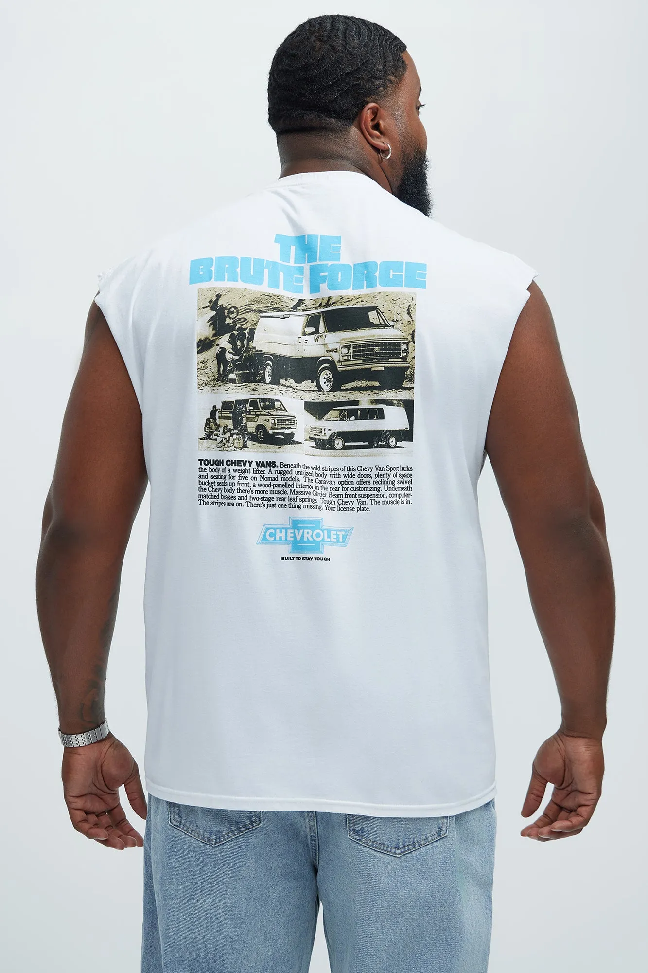 Chevy The Brute Force Sleeveless Tee - White sold by Fashion Nova product image thumbnail 5