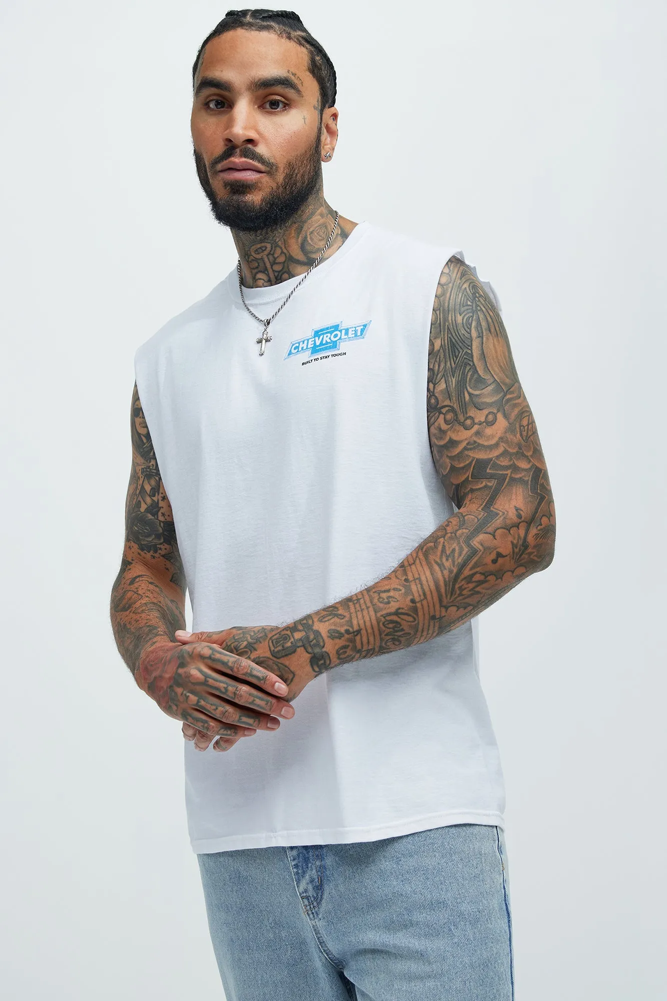 Chevy The Brute Force Sleeveless Tee - White sold by Fashion Nova product image thumbnail 3