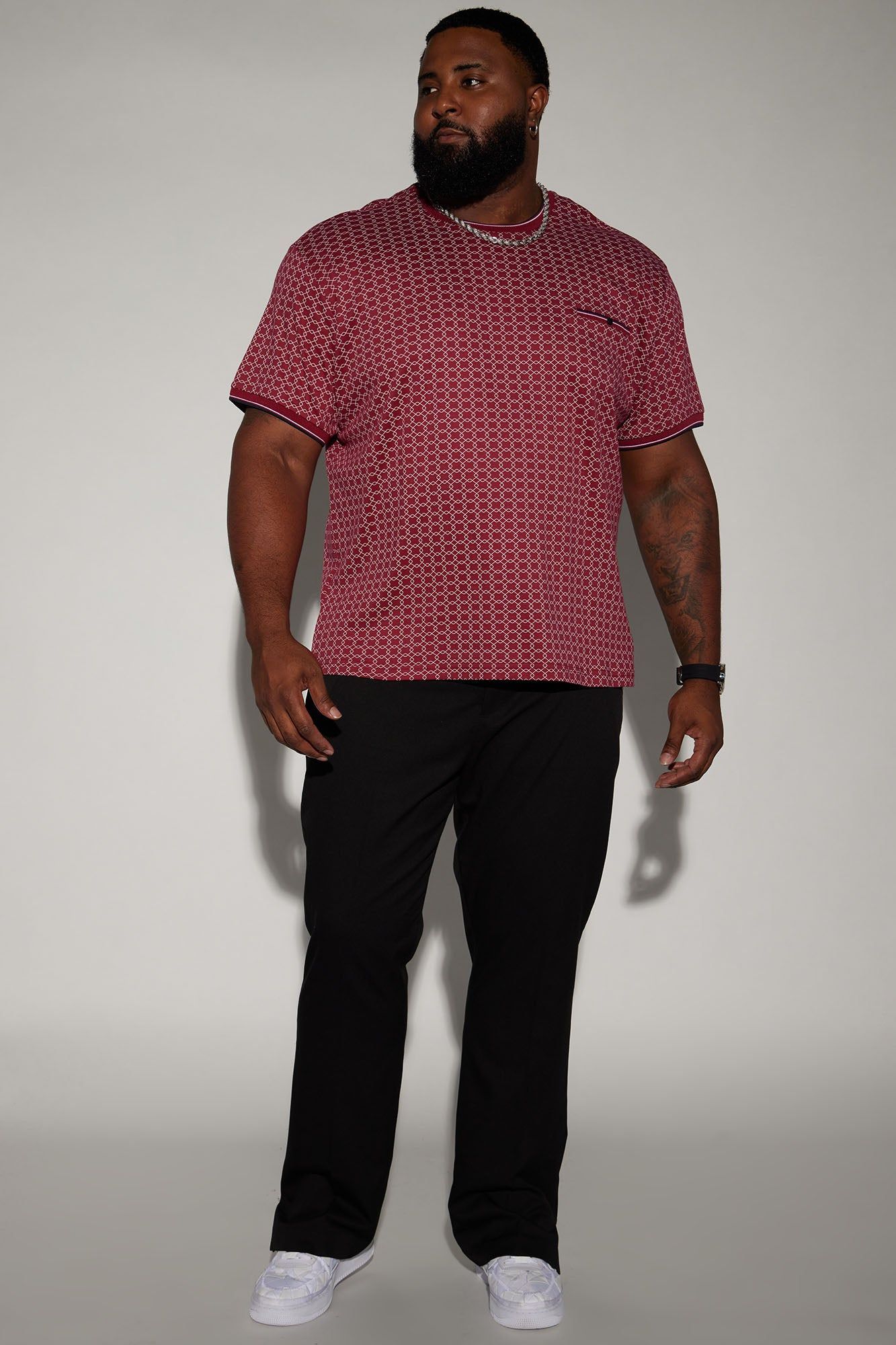 Grindin Short Sleeve Tee - Burgundy sold by Fashion Nova product image thumbnail 5