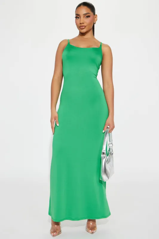 Elegant Ease Maxi Dress - Green sold by Fashion Nova
