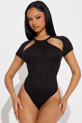 Make It Last Bodysuit - Black sold by Fashion Nova