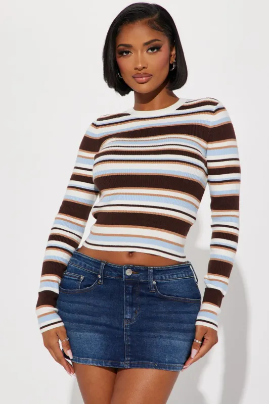 Marleigh Striped Sweater - Off White/combo sold by Fashion Nova