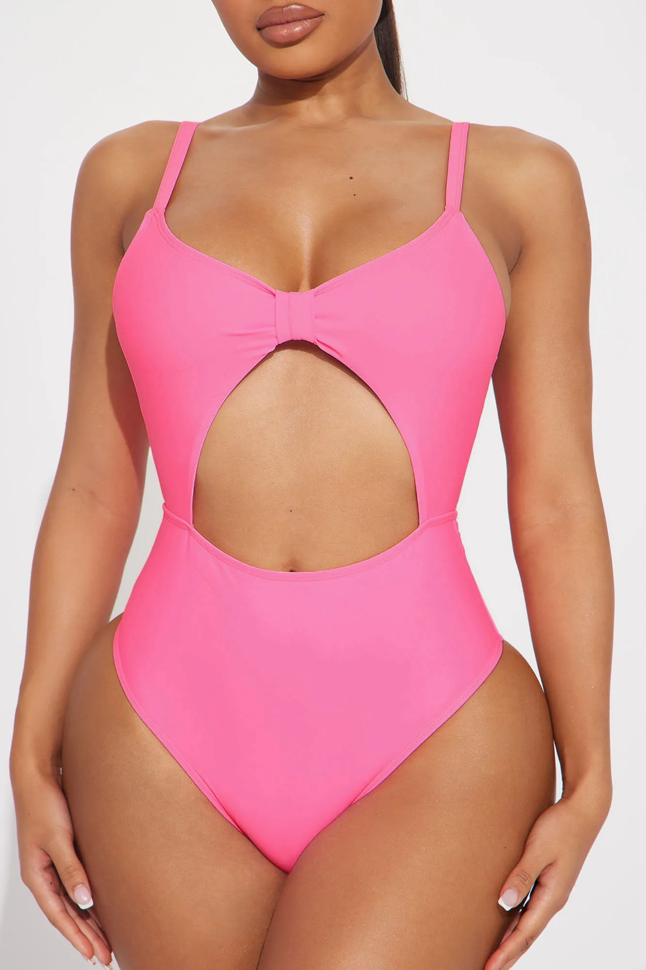 Rachel Cut Out 1 Piece Swimsuit - Pink sold by Fashion Nova product image thumbnail 2