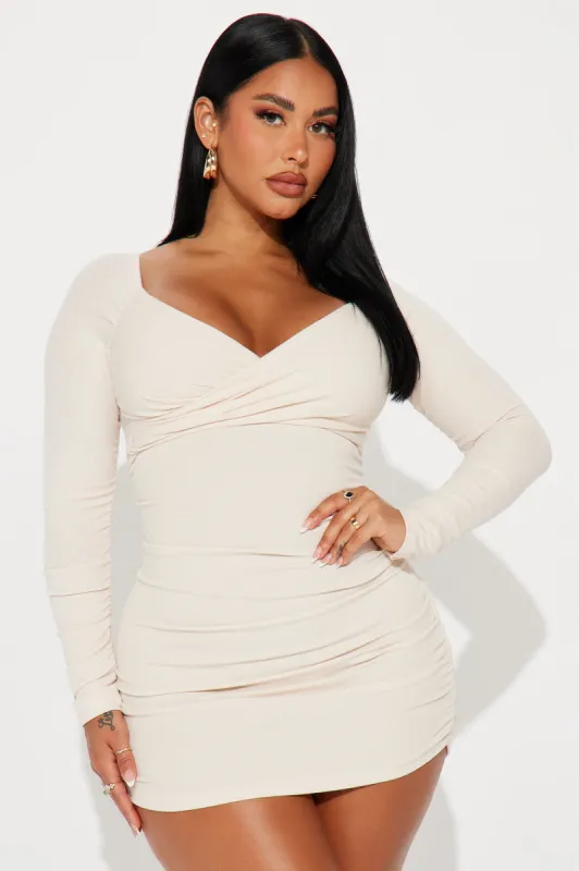 Heavenly Hacci Mini Dress - Off White sold by Fashion Nova
