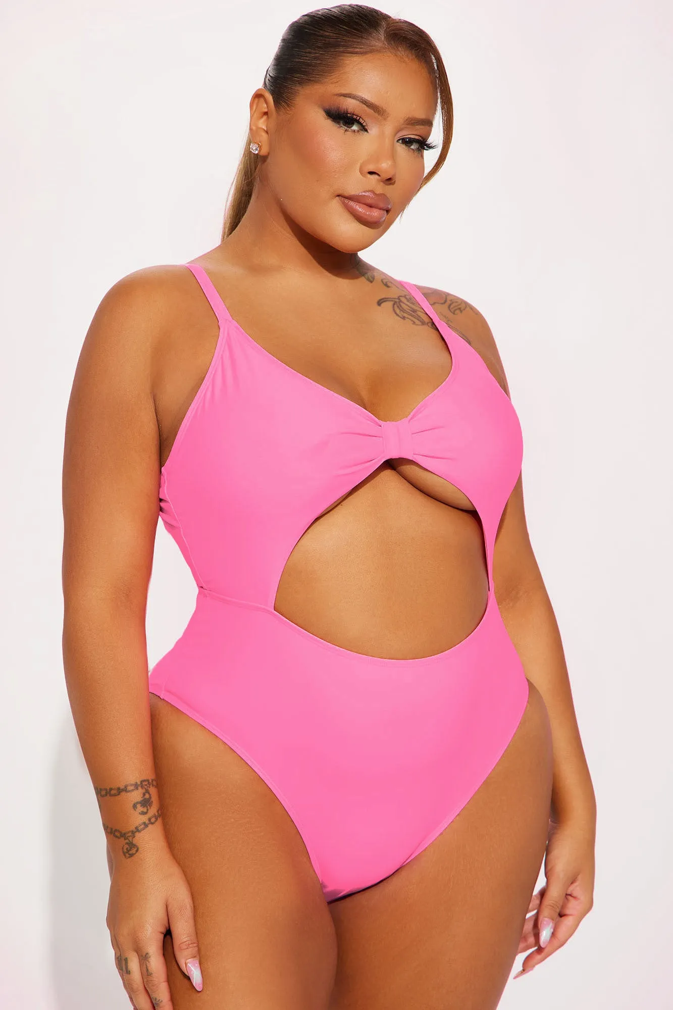 Rachel Cut Out 1 Piece Swimsuit - Pink sold by Fashion Nova product image thumbnail 4