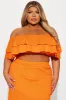 Noelle Tiered Skirt Set - Orange sold by Fashion Nova