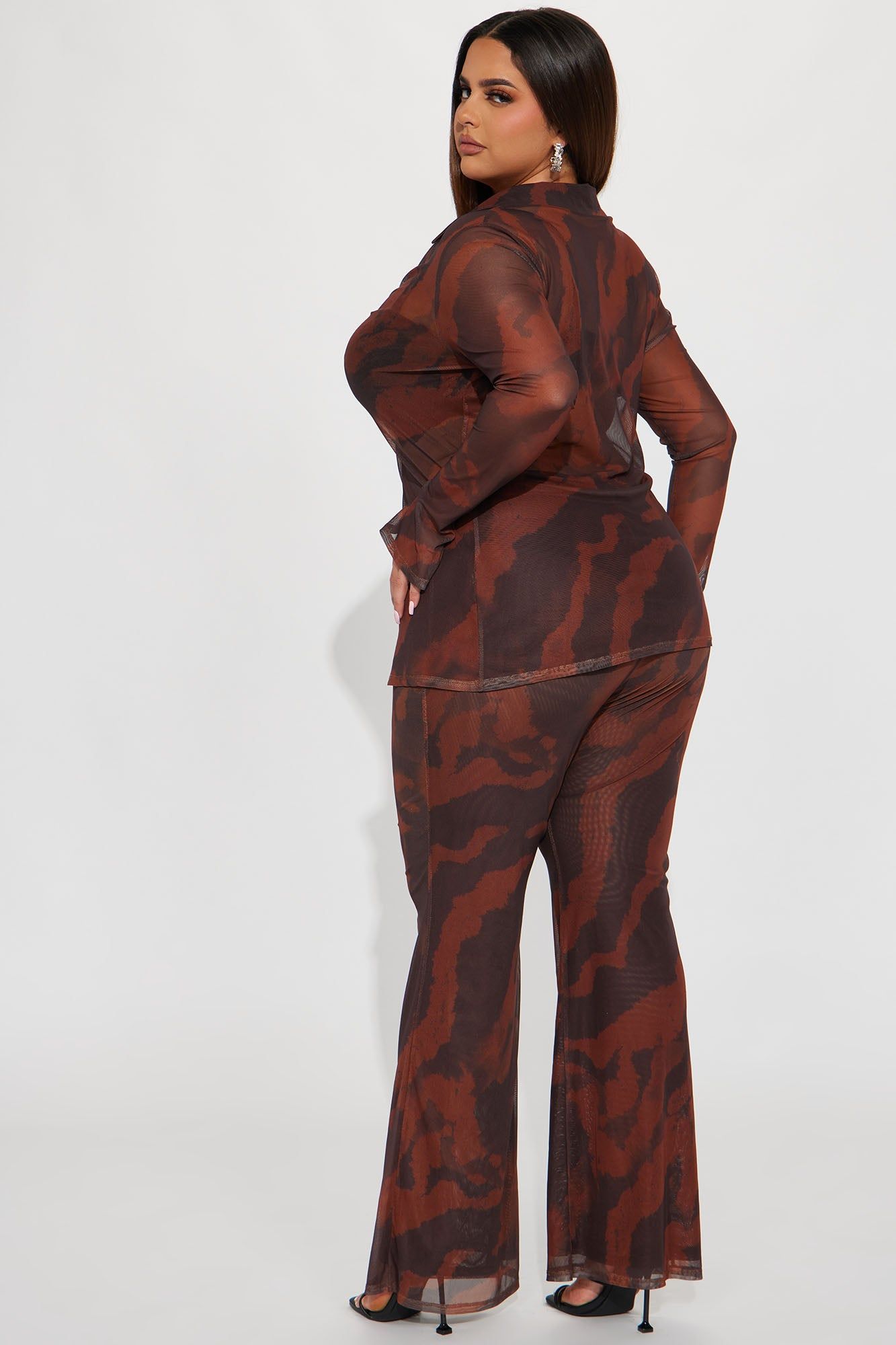 Carolina Mesh Pant Set - Brown sold by Fashion Nova product image thumbnail 6