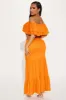 Noelle Tiered Skirt Set - Orange sold by Fashion Nova