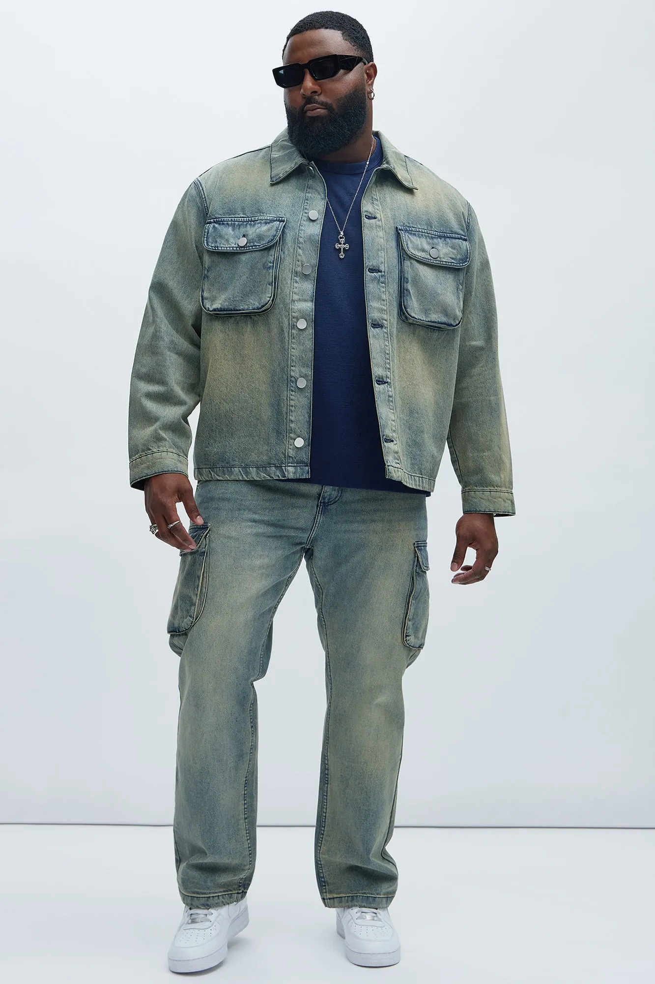 Wells Denim Jacket - Vintage Blue Wash sold by Fashion Nova product image thumbnail 5