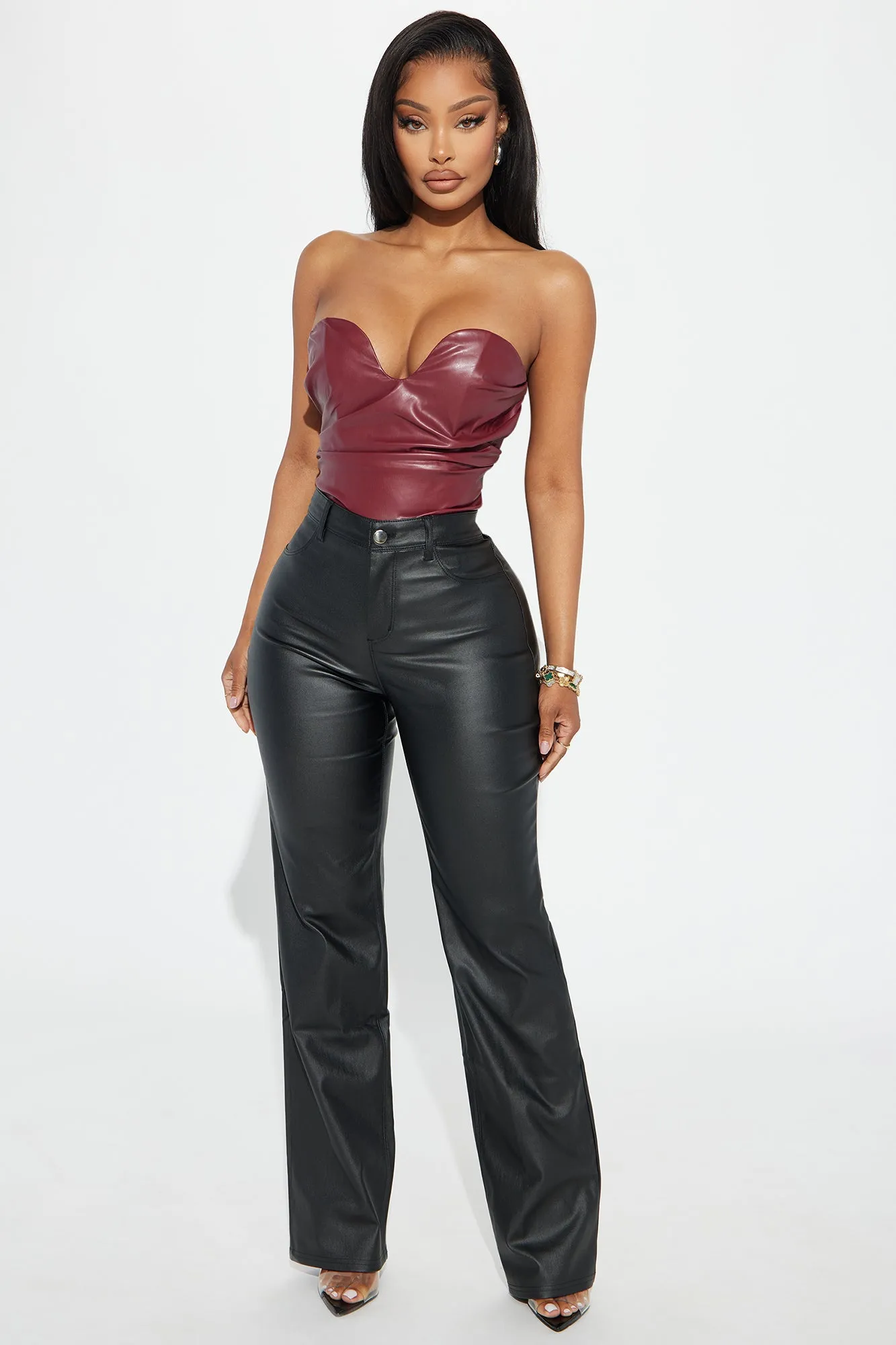 Sammie High Rise Straight Leg Pant - Black sold by Fashion Nova