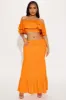 Noelle Tiered Skirt Set - Orange sold by Fashion Nova
