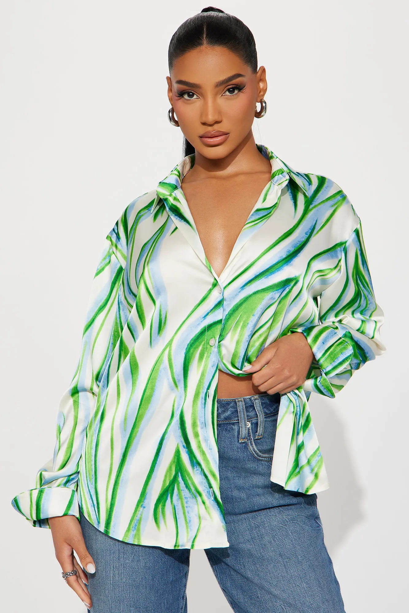 Pacifica Shirt - Green/combo sold by Fashion Nova product image thumbnail 3