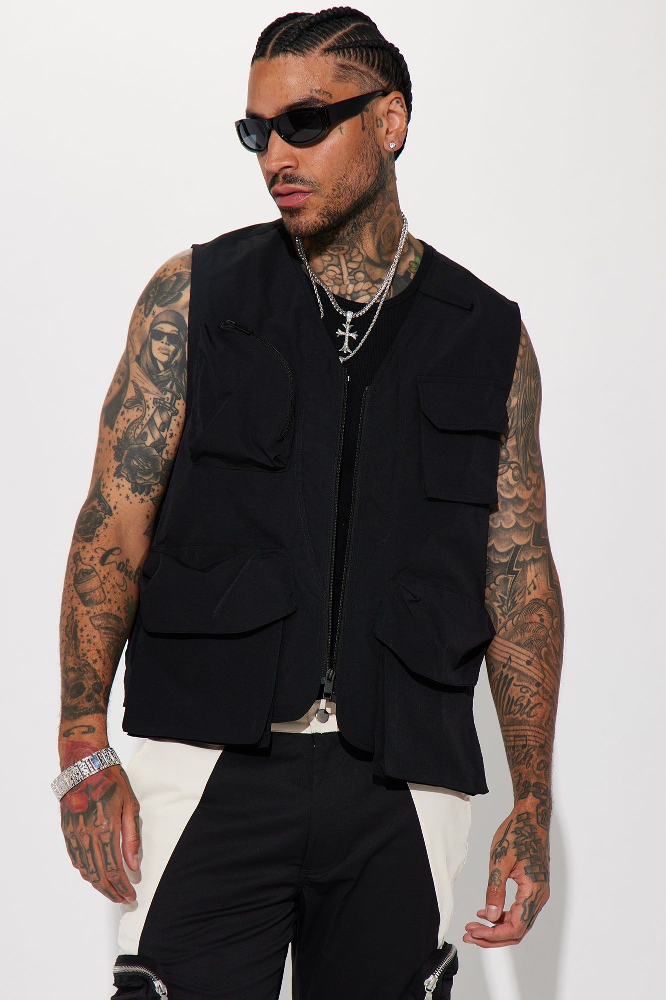 Hard To Miss Ripstop Tactical Cargo Vest - Black sold by Fashion Nova