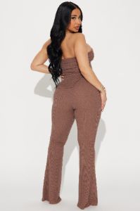Call My Name Ribbed Pant Set - Mocha sold by Fashion Nova