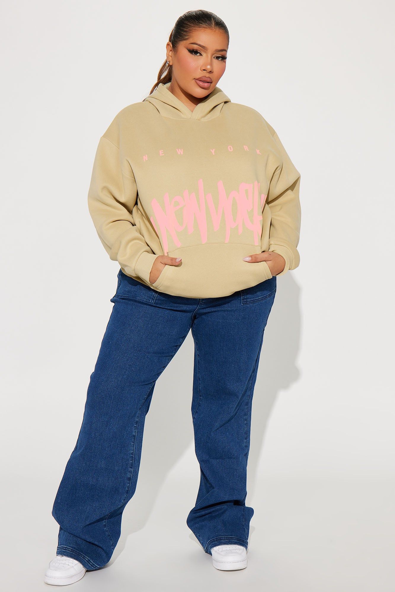 It's A New York Vibe Graphic Hoodie - Sand sold by Fashion Nova product image thumbnail 6