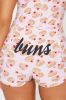 Sweet Buns PJ Romper Onesie - Pink/combo sold by Fashion Nova