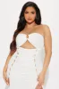 Alli Mesh Maxi Dress - White sold by Fashion Nova