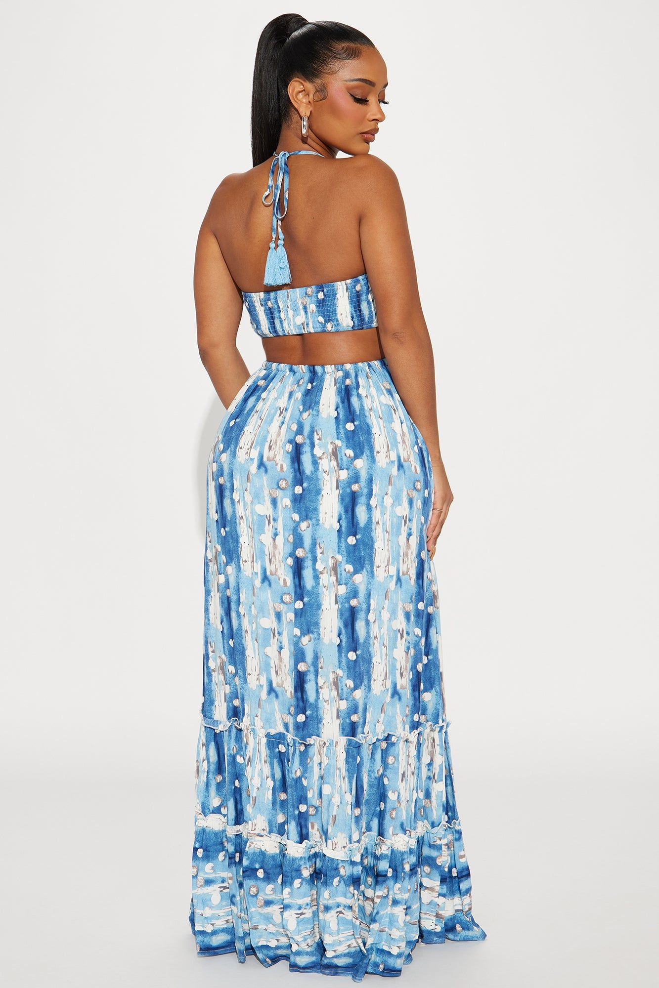 Ibiza Halter Maxi Dress - Blue/combo sold by Fashion Nova product image thumbnail 3