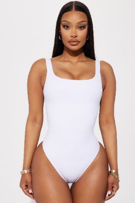 Hot Take Seamless Bodysuit - White sold by Fashion Nova