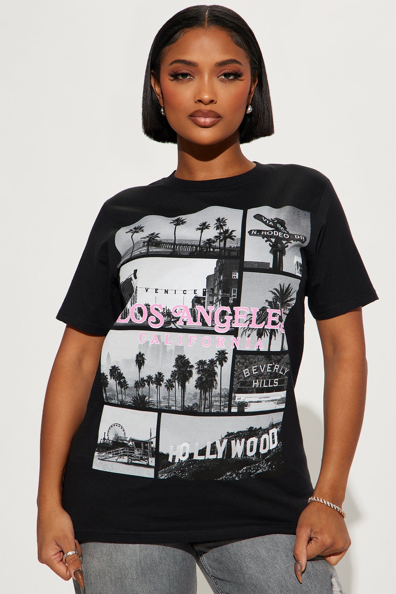 Los Angeles Famous Spot Tee - Black sold by Fashion Nova