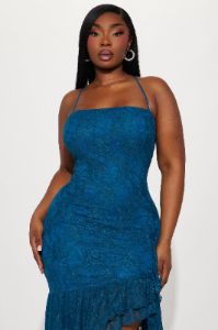 Liliana Lace Maxi Dress - Teal sold by Fashion Nova