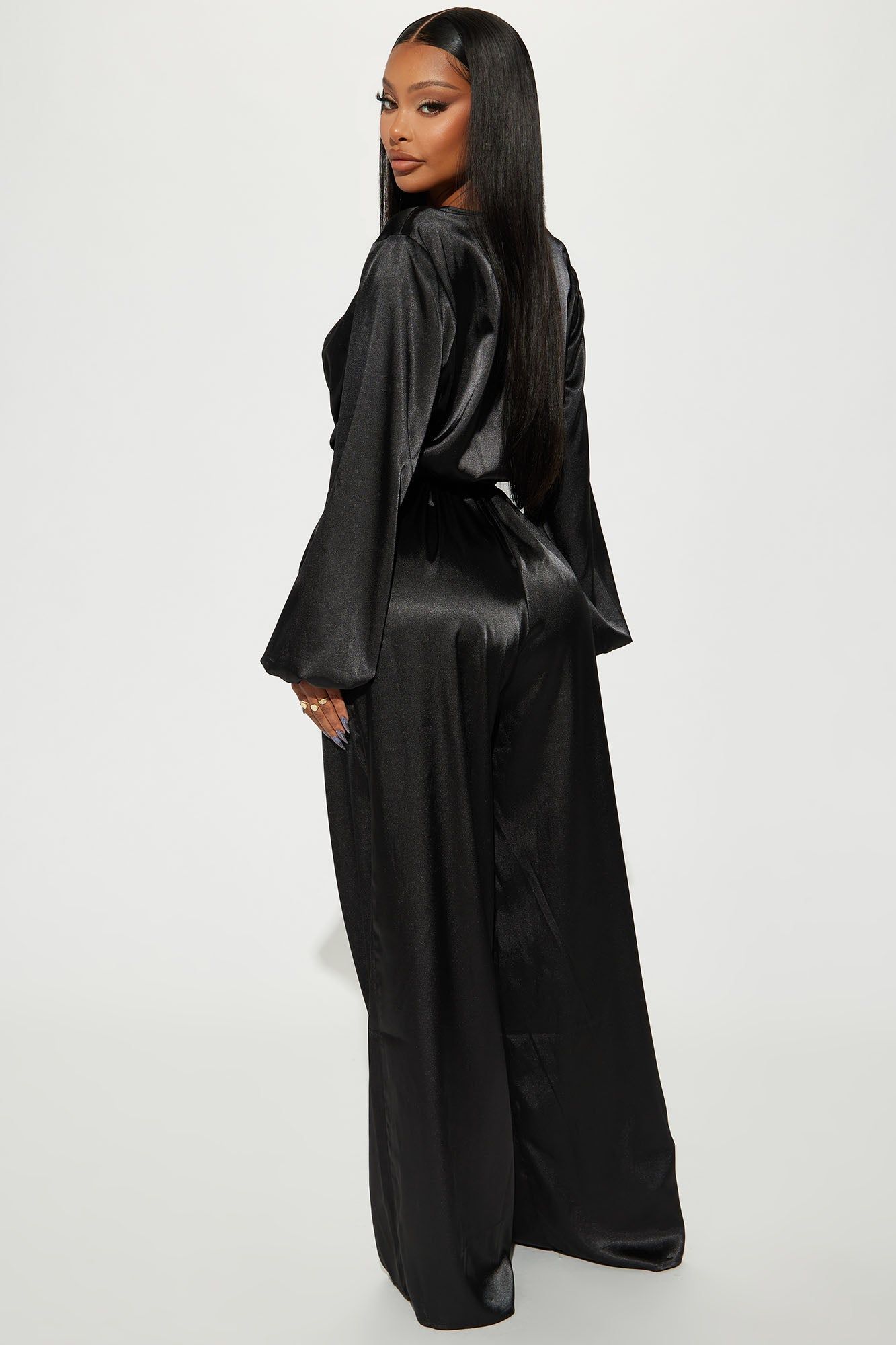 Unloving You Satin Jumpsuit - Black sold by Fashion Nova product image thumbnail 3