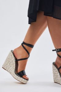 Just What You Need Wedges - Black sold by Fashion Nova