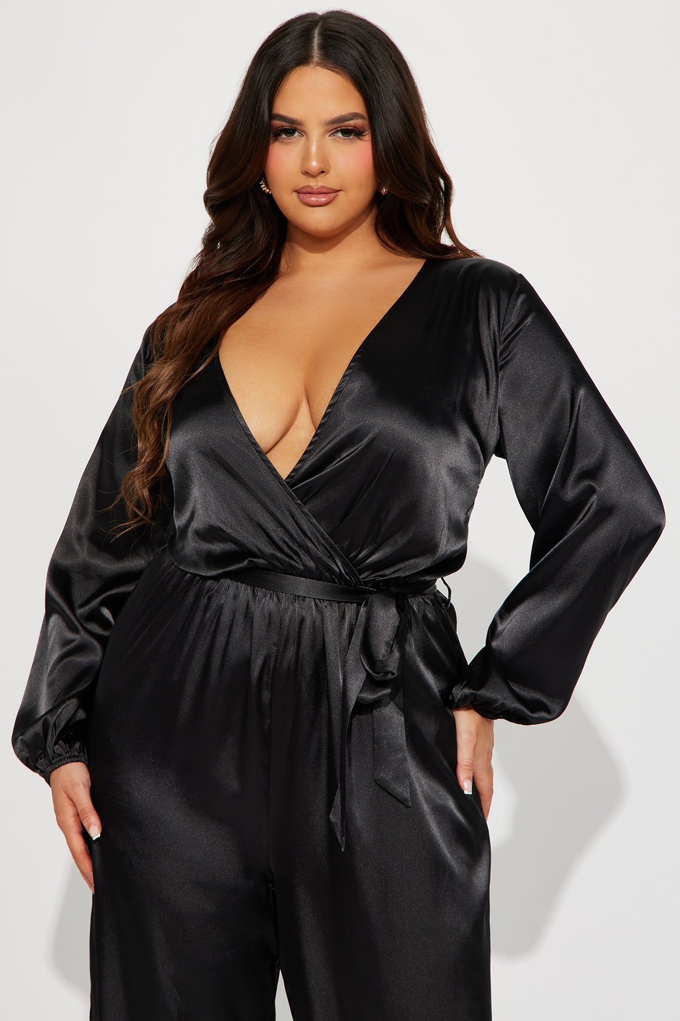 Unloving You Satin Jumpsuit - Black sold by Fashion Nova product image thumbnail 5
