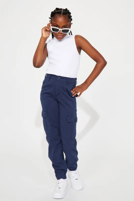 Mini Created Perfectly Cadet Rylee Jogger Pant - Navy sold by Fashion Nova
