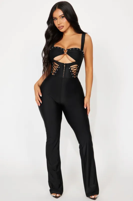 Eva Jumpsuit - Black sold by Fashion Nova