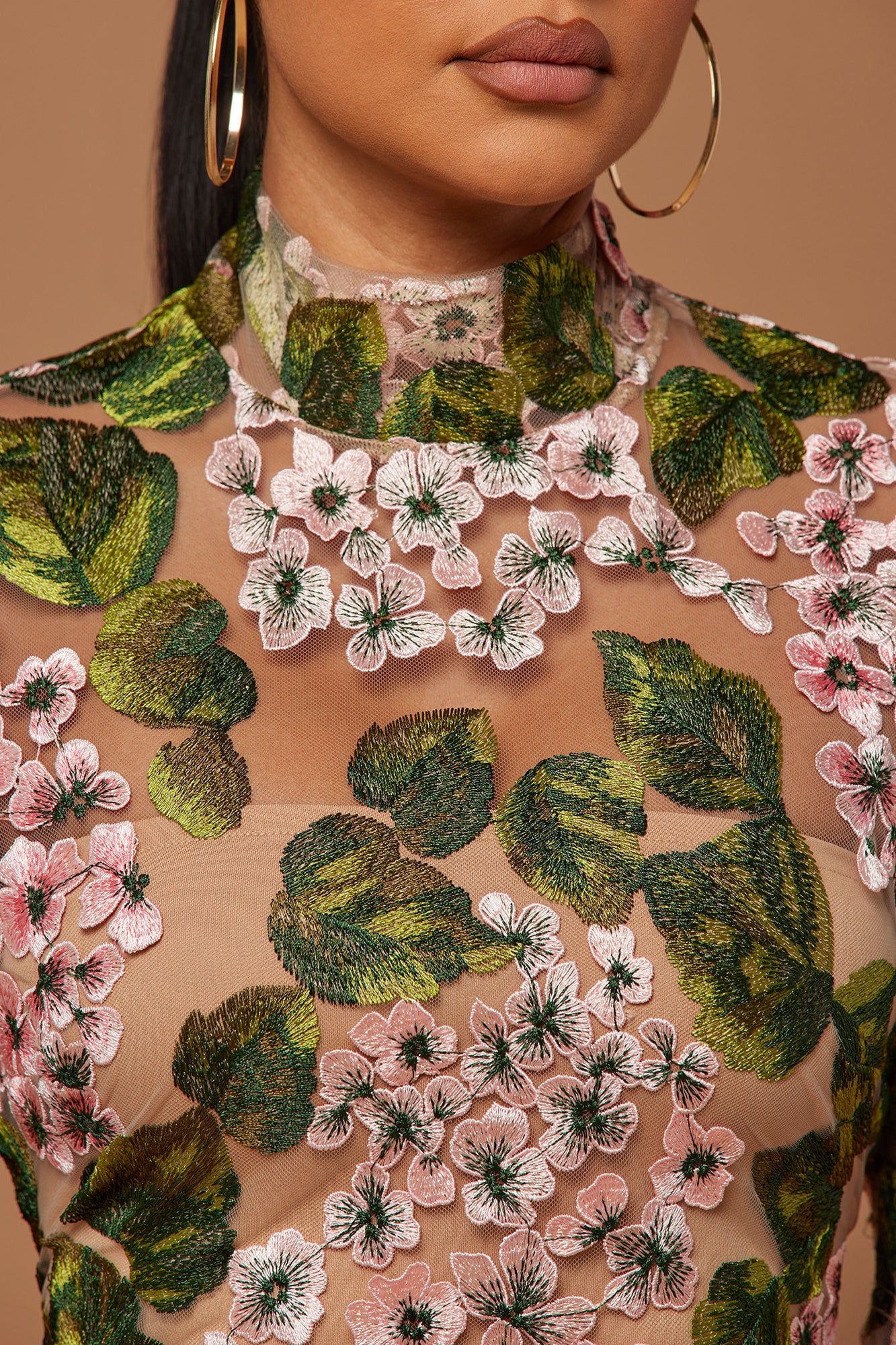 Elodie Floral Embroidered Mini Dress - Pink/combo sold by Fashion Nova product image thumbnail 3