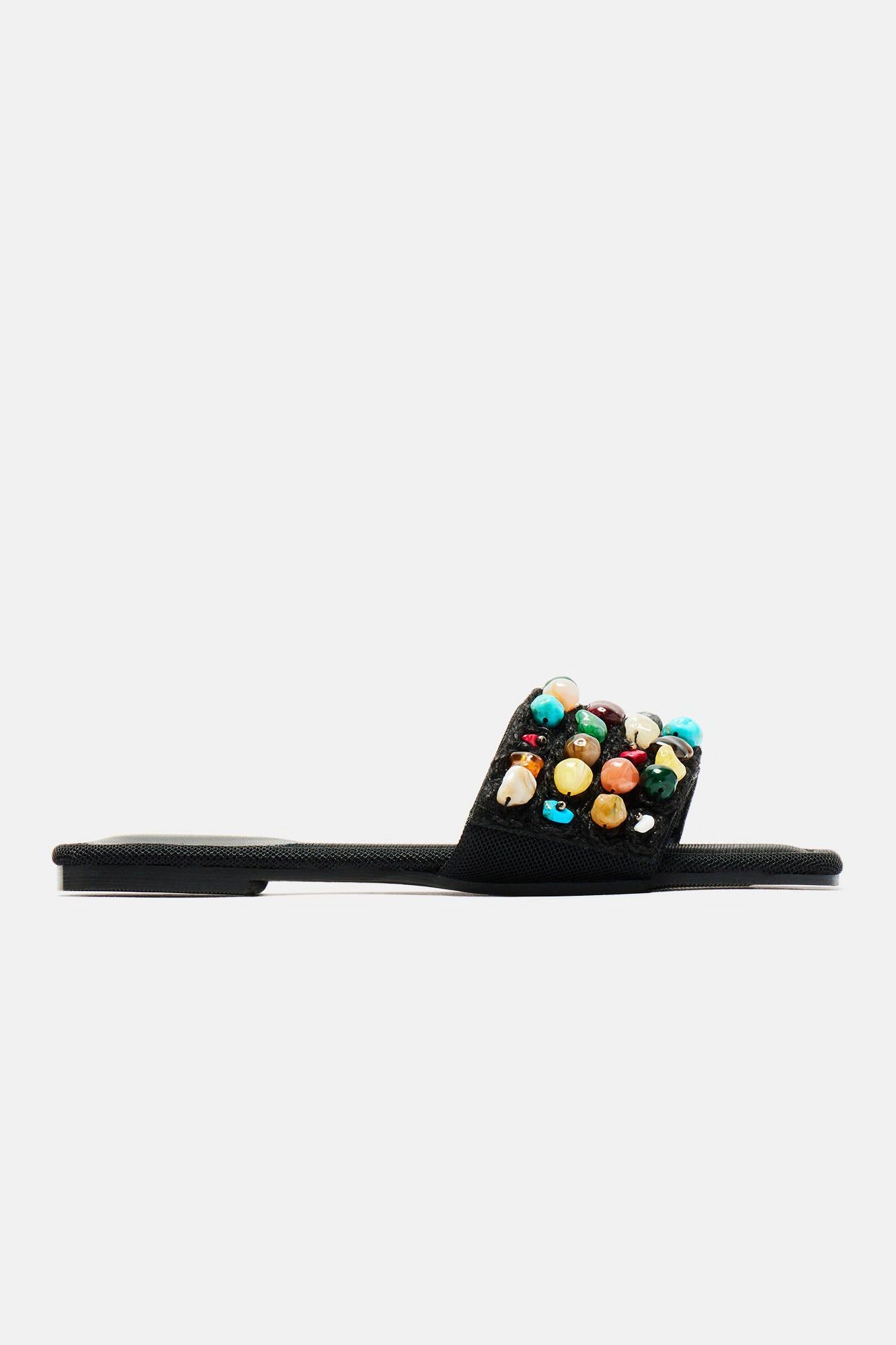 That Good Energy Flat Sandals - Black sold by Fashion Nova product image thumbnail 5