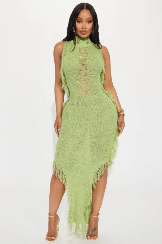 Karina Knit Maxi Dress - Lime sold by Fashion Nova