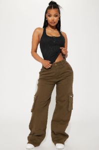 Give It Up Cargo Pant - Olive sold by Fashion Nova