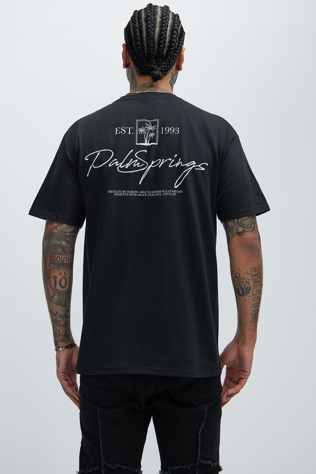Palm Springs Est. 1993 Short Sleeve Tee - Black sold by Fashion Nova