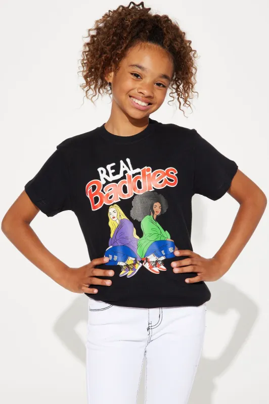Mini Real Baddies Short Sleeve Tee - Black sold by Fashion Nova