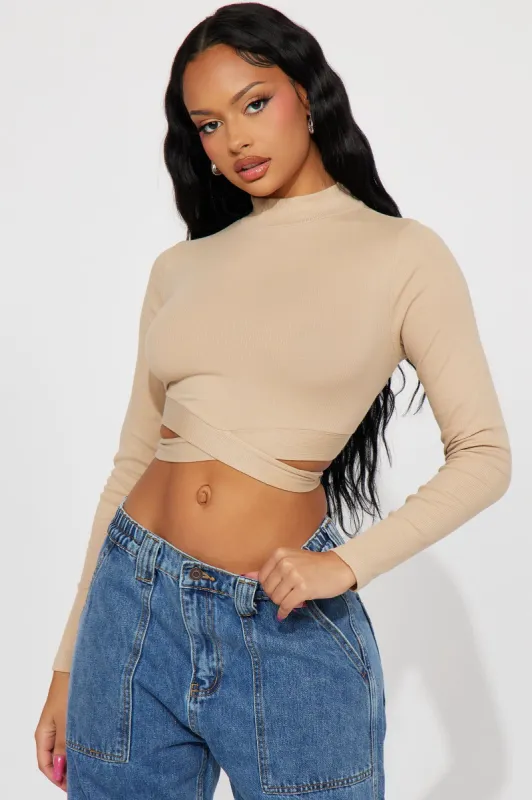 Perfect Timing Crop Top - Sand sold by Fashion Nova
