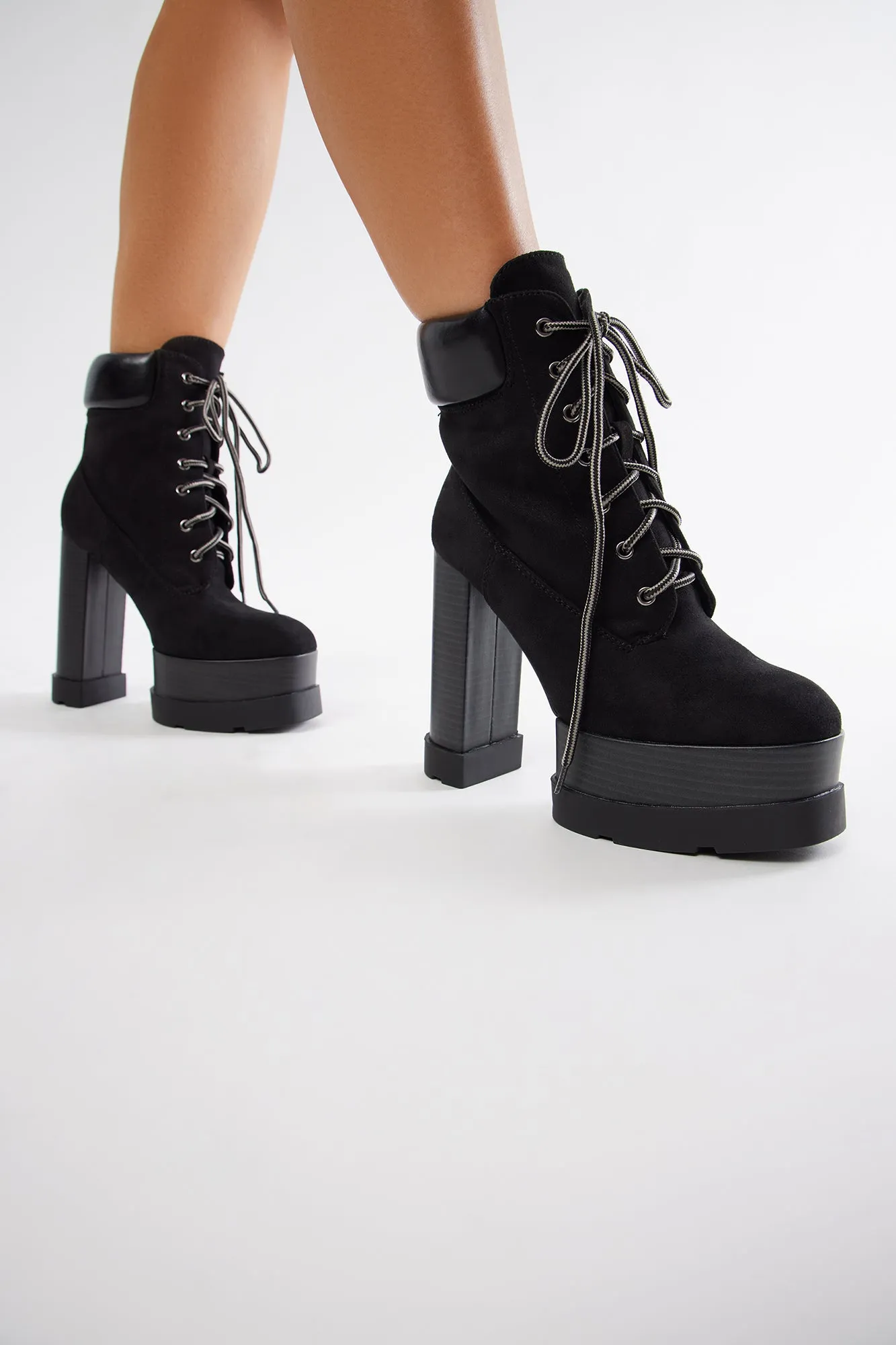 Cameron Platform Booties - Black sold by Fashion Nova product image thumbnail 2