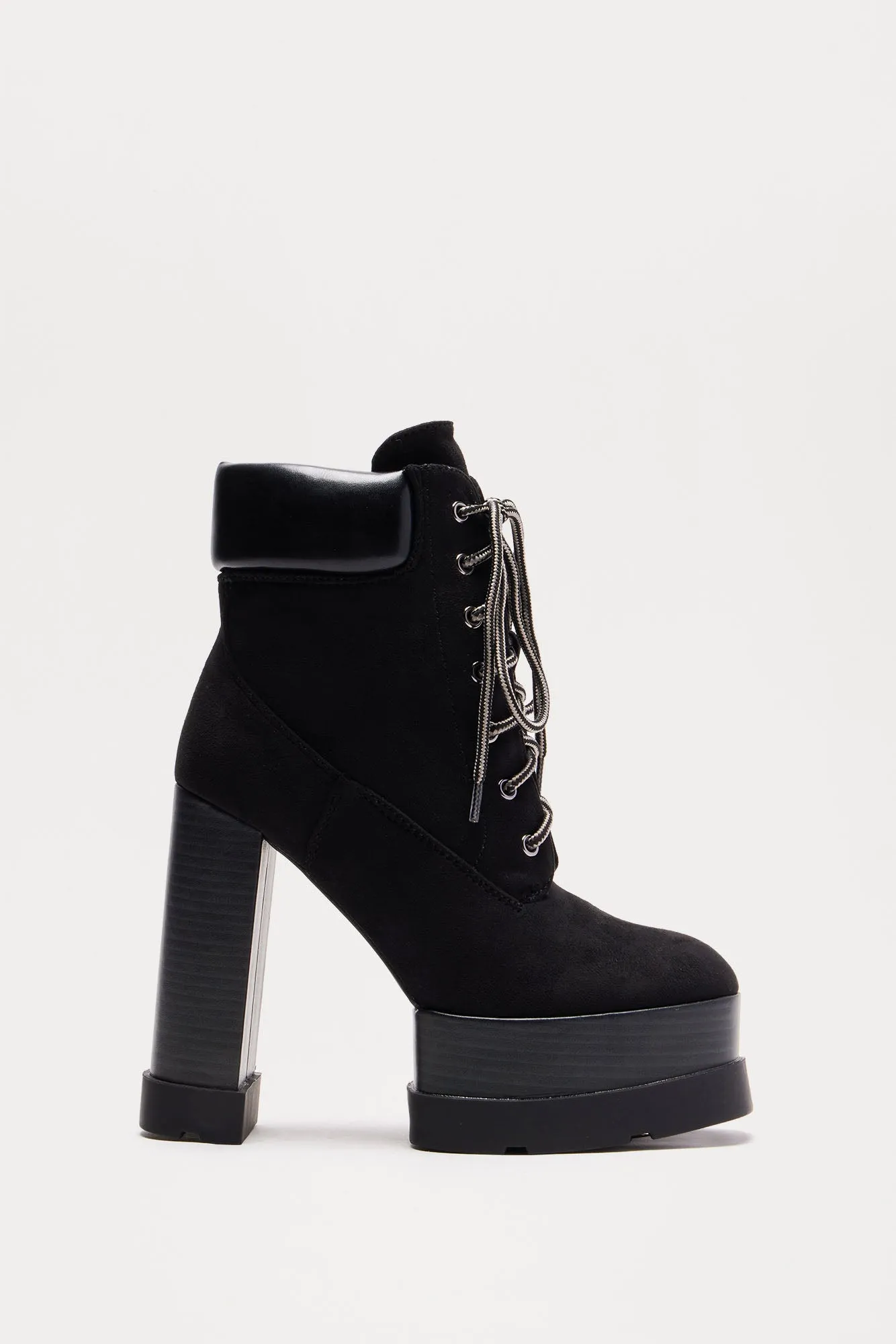 Cameron Platform Booties - Black sold by Fashion Nova